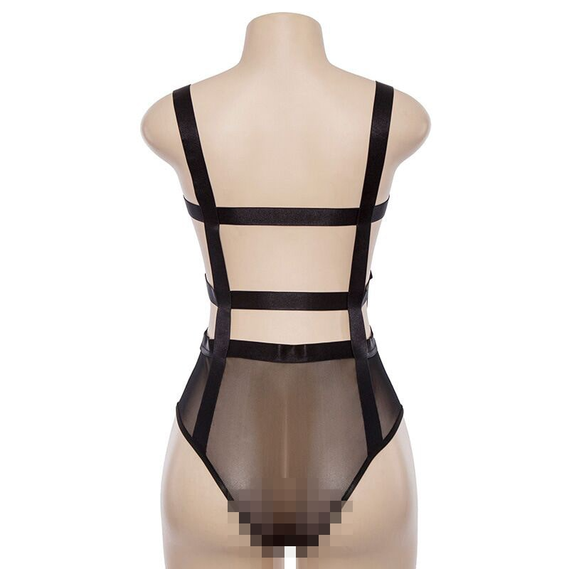 Fierce See-Through Backless Bodysuit